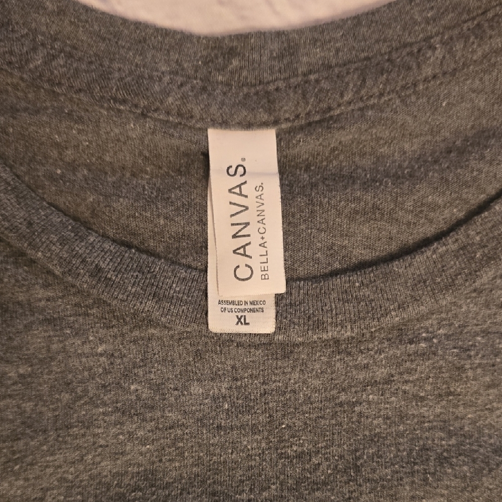 Bella Canvas Gray Tee with Yellow Ribbon Graphic - Picture 2 of 6